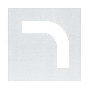 日本緑十字 緑十字　コーナー用ガードテープ（２５ｍｍ幅用）　白　１０枚組　屋内用 | 
