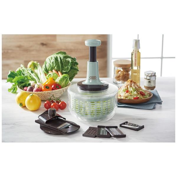 ラドンナ K-HC10-PA プッシュサラダスピナー＆スライサーセット Toffy | LADONNA | 08