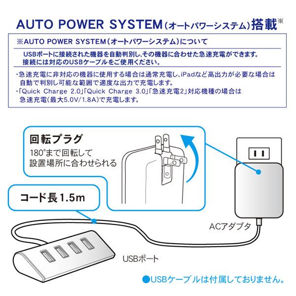トップランド USB電源延長ポート8A TPUSIC8A-WT ホワイト |  | 03
