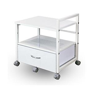 レメックスジャパン デスクワゴン [W485ｘD370ｘH535mm] 引出し付き プリンターワゴン  白木目 PJC-7002-WH | 