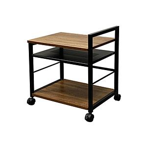 レメックスジャパン デスクワゴン [W485ｘD370ｘH535mm] プリンターワゴン  木目 PJC-7001-WD2 | 