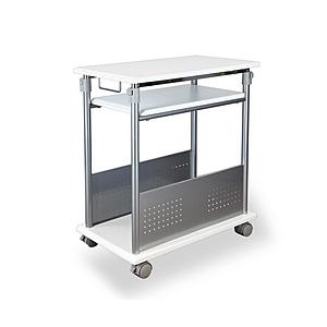 レメックスジャパン 上下昇降パソコンワゴン [W350ｘD600ｘH700〜1000mm] 2段式  白木目 PJC-7202-WH | 