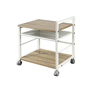 レメックスジャパン デスクワゴン [W485ｘD370ｘH535mm] プリンターワゴン  ライトウッド PJC-7001-LW | 