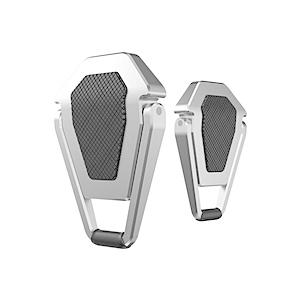 Owltech(オウルテック) ノートパソコン対応［9〜21インチ］ 貼り付けるだけ コンパクトメタルスタンド  シルバー OWL-PCSTD02-SI 【864】 | Owltech