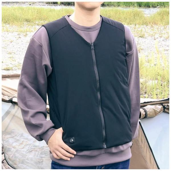 Owltech(オウルテック) ebiブランド 丸洗い洗濯可能 薄いのに暖かい ヒートベスト（Mサイズ）   OWL-HTB01M-BK | Owltech | 06