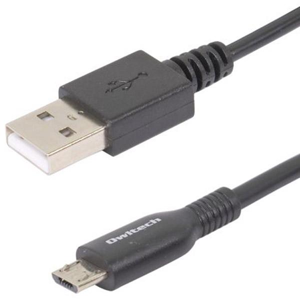 【在庫限り】 Owltech(オウルテック) やわらかく断線に強い高い耐久性と柔軟性を併せ持つmicroUSBケーブル OWLCBKMU2SR5BK 【864】 [振込不可] | Owltech | 01