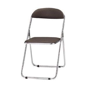 藤沢工業 パイプ椅子　シリンダ機能付　スチールメッキパイプ　ブラウン　CF100M | 