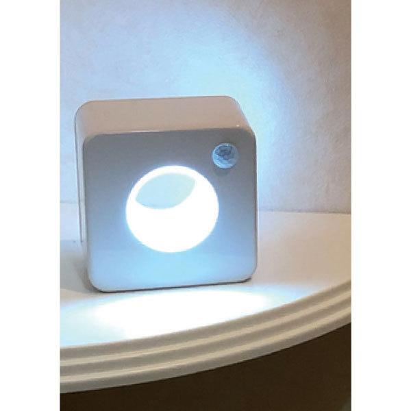 リーベックス センサーライト やさしく光る角型  ホワイト SL102 ［白色 /乾電池式］ |  | 02