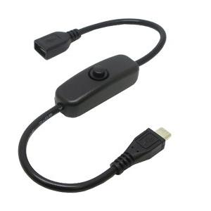 タイムリー microUSB電源スイッチ MICROUSB-Switch ブラック | タイムリー