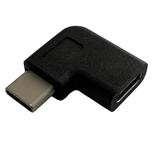 タイムリー USB-C延長アダプタ [USB-C オス→メス USB-C /充電 /転送 /PD30W /USB3.1 Gen1] 横L型 ブラック TM-BU31G1-CLS | タイムリー | 01