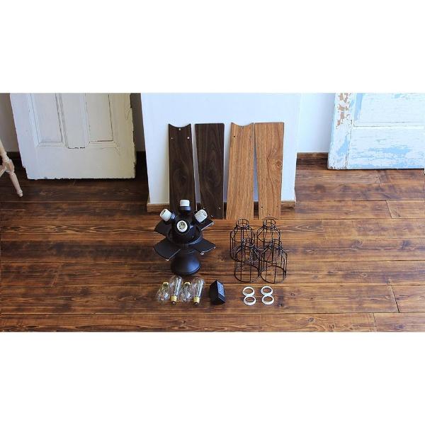 ライフオンプロダクツ シーリングファン JAVALO ELF ブラック JE-CF001V ［リモコン付き］ |  | 03