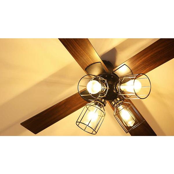 ライフオンプロダクツ Modern Collection シーリングファン フィラメントLED付 JAVALO ELF  JE-CF003-BK ［リモコン付き］ |  | 01