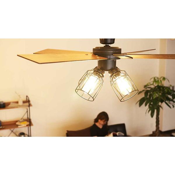 ライフオンプロダクツ Modern Collection シーリングファン フィラメントLED付 JAVALO ELF  JE-CF003-BK ［リモコン付き］ |  | 02