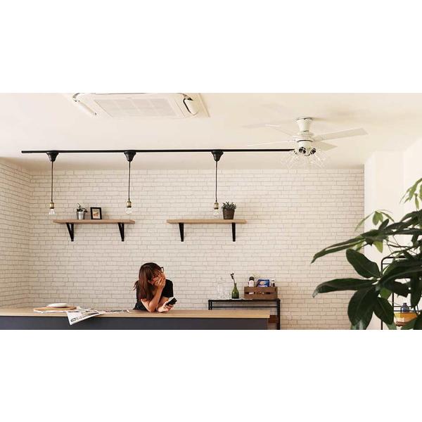 ライフオンプロダクツ Modern Collection シーリングファン フィラメントLED付 JAVALO ELF  JE-CF003-WH ［リモコン付き］ |  | 02