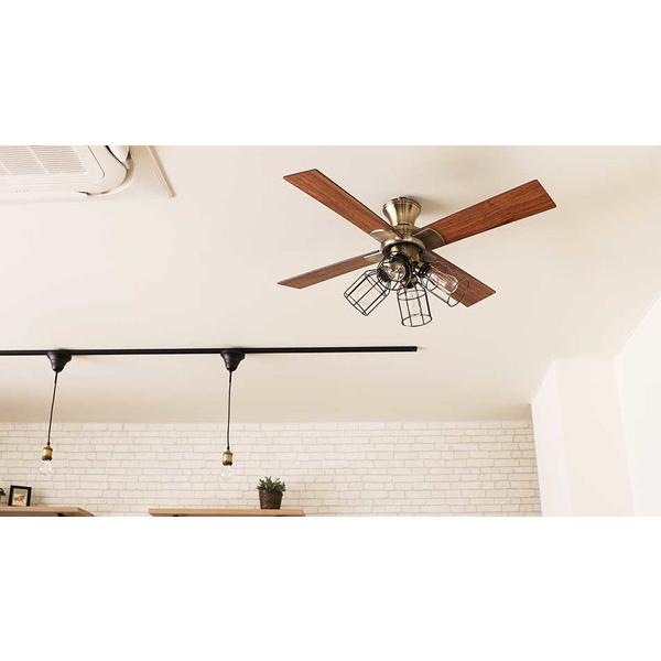 ライフオンプロダクツ Modern Collection シーリングファン フィラメントLED付 JAVALO ELF  JE-CF003-GD ［リモコン付き］ |  | 01