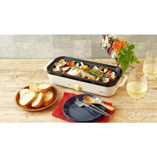 ライフオンプロダクツ スリムホットプレート　3つのプレートと 楽しく使えるレシピブック付 ライトベージュ PR-SK035-LB [プレート3枚] |  | 03