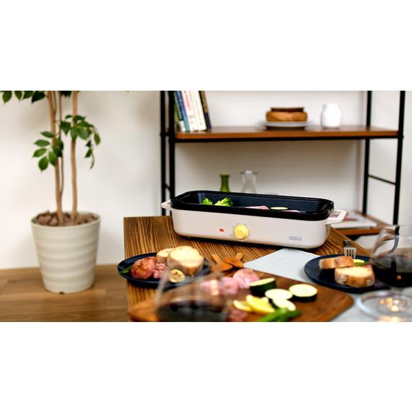 ライフオンプロダクツ スリムホットプレート　3つのプレートと 楽しく使えるレシピブック付 ライトベージュ PR-SK035-LB [プレート3枚] |  | 04