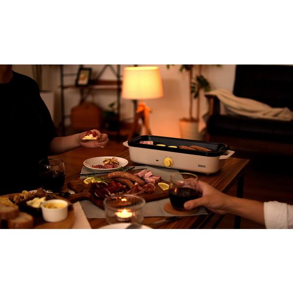 ライフオンプロダクツ スリムホットプレート　3つのプレートと 楽しく使えるレシピブック付 ライトベージュ PR-SK035-LB [プレート3枚] |  | 05