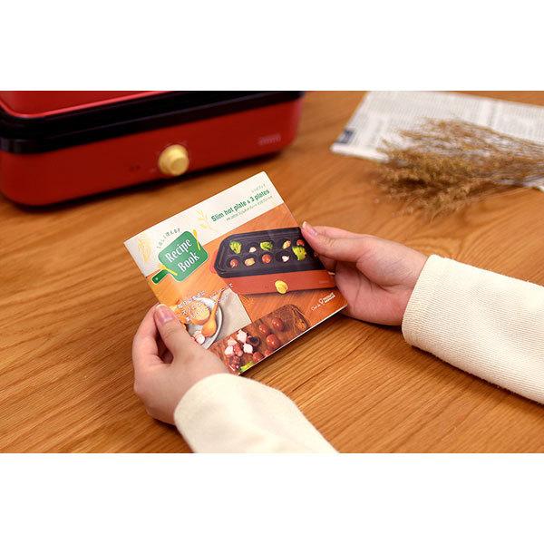 ライフオンプロダクツ スリムホットプレート　3つのプレートと 楽しく使えるレシピブック付 レッド PR-SK035-RD [プレート3枚] |  | 08