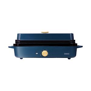 ライフオンプロダクツ スリムホットプレート　3つのプレートと 楽しく使えるレシピブック付 ネイビー PR-SK035-NV [プレート3枚] [振込不可] | 