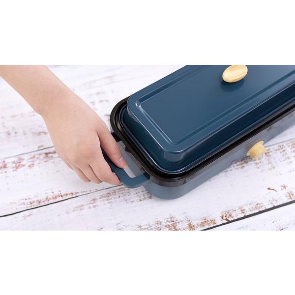 ライフオンプロダクツ スリムホットプレート　3つのプレートと 楽しく使えるレシピブック付 ネイビー PR-SK035-NV [プレート3枚] [振込不可] |  | 03