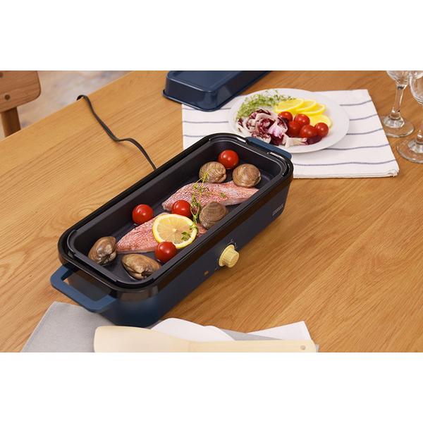 ライフオンプロダクツ スリムホットプレート　3つのプレートと 楽しく使えるレシピブック付 ネイビー PR-SK035-NV [プレート3枚] [振込不可] |  | 07