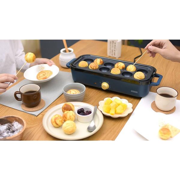 ライフオンプロダクツ スリムホットプレート　3つのプレートと 楽しく使えるレシピブック付 ネイビー PR-SK035-NV [プレート3枚] [振込不可] |  | 08