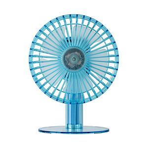 ライフオンプロダクツ クリアデスクファン 首振り機能付 LCAF029-BL | 