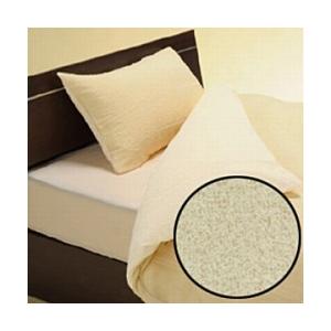 生毛工房 綿マイヤー/二重ガーゼ掛カバー（リバーシブルタイプ） セミ（ワイドシングル）ロングサイズ（綿100％/170×230cm/アイボリー） | 