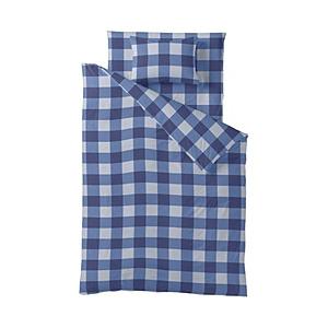 生毛工房 【ボックスシーツ】チェックプリント クィーンサイズ(綿100%/170×200×30cm/ブルー) UMK33BQBL | 