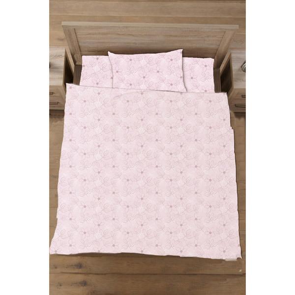 生毛工房 【掛ふとんカバー】綿ローン リーフ シングルロングサイズ(綿100%/150×230cm/ピンク) UMK39KSLPI |  | 01