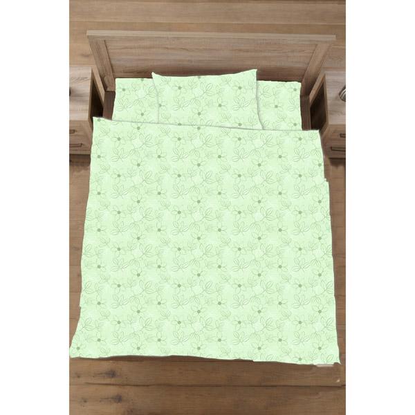 生毛工房 【掛ふとんカバー】綿ローン リーフ セミダブル(ワイドシングル)ロングサイズ(綿100%/170×230cm/グリーン) UMK39KWSGR |  | 01