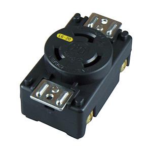 アメリカン電機 引掛形 パネル用コンセント 接地2P20A250V 3220PL6 | 