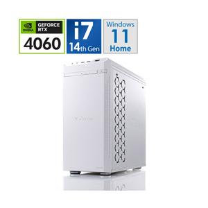 DGI7G60BC21DNHW3 ゲーミングデスクトップパソコン G-Tune(RTX 4060) ホワイト ［モニター無し /Windows11 Home /intel Core i7 /メモリ：32GB /SSD：1TB /無… | マウスコンピューター