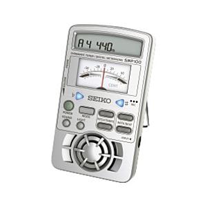 SII(セイコーインスツル) 大音量／アナログメーター搭載のプロフェッショナルメトロノーム×チューナー SEIKO シルバー SMP100 【864】 | 
