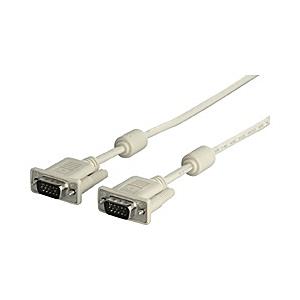 10m［HD-D-sub15pin ⇔ HD-D-sub15pin］　ディスプレイケーブル 極細タイプ/フェライトコア付き　アイボリー　BSDCV100 [EU RoHS指令準拠] | BUFFALO