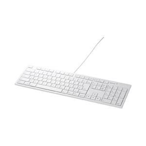 BUFFALO(バッファロー) 有線キーボード［USB］　【Mac用キー配列】 テンキー付　BSKBM01WH [EU RoHS指令準拠] | BUFFALO