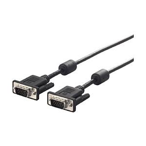 BUFFALO(バッファロー) 1m［HD-D-sub15pin ⇔ HD-D-sub15pin］　ディスプレイケーブル 極細タイプ/フェライトコア付き　ブラック　BSDCV10BK [EU RoHS指令準拠] | BUFFALO | 01