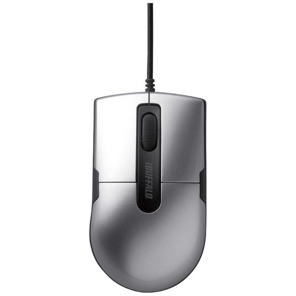 有線マウス［BlueLED・USB 1.5m・Mac／Win］　BSMBU26SSシリーズ 静音 Sサイズ （3ボタン・シルバー）　BSMBU26SSSV 【Windows10動作対応】 | BUFFALO | 01