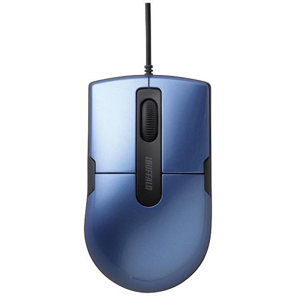 有線BlueLEDマウス［USB 1.5m・Mac／Win］　BSMBU26SMシリーズ 静音 Mサイズ （3ボタン・ブルー）　BSMBU26SMBL PS5対応 【Windows10動作対応】 | BUFFALO | 01