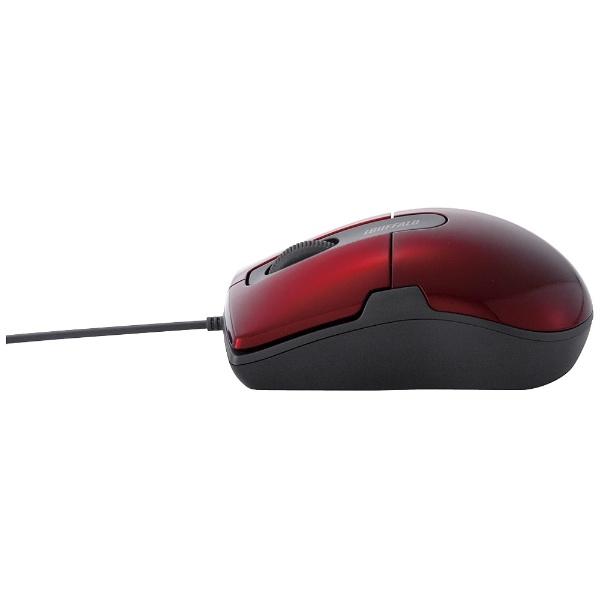 有線マウス［BlueLED・USB 1.5m・Mac／Win］　BSMBU26SMシリーズ 静音 Mサイズ （3ボタン・レッド）　BSMBU26SMRD PS5対応 【Windows10動作対応】 | BUFFALO | 02