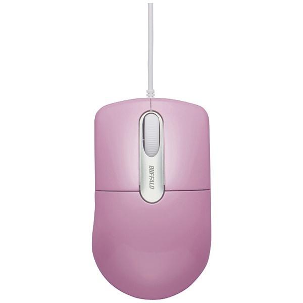 BUFFALO(バッファロー) 有線光学式マウス［USB 1.5m・Mac／Win］　BSMOU27SMシリーズ 静音 Mサイズ （3ボタン・ピンク）　BSMOU27SMPK 【Windows10動作対応】 | BUFFALO | 02
