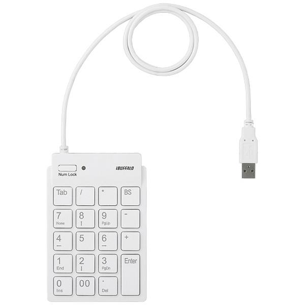 BUFFALO(バッファロー) BSTK11WH（ホワイト）　USBスリムテンキーボード　Tabキー付き　BSTK11シリーズ | BUFFALO | 01