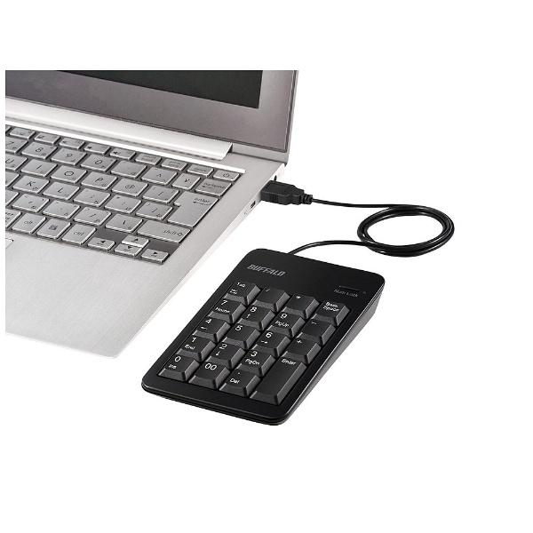 BUFFALO(バッファロー) BSTKH100BK（ブラック）　有線テンキーパッド[USB・Win] USB2.0ハブ/Tabキー付き | BUFFALO | 02