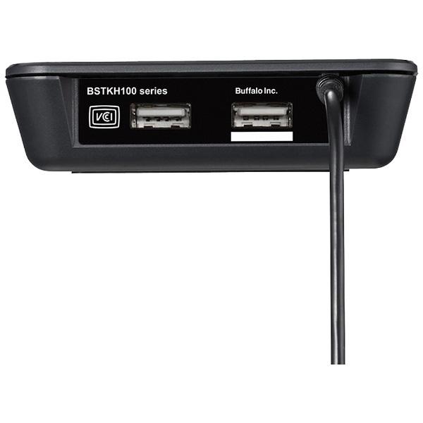 BUFFALO(バッファロー) BSTKH100BK（ブラック）　有線テンキーパッド[USB・Win] USB2.0ハブ/Tabキー付き | BUFFALO | 04