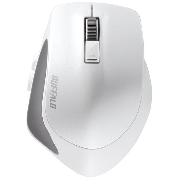 BUFFALO(バッファロー) ワイヤレスBlueLEDマウス［Bluetooth 3.0・Android／Mac／Win］　BSMBB500Lシリーズ 静音　Lサイズ （5ボタン・ホワイト）　BSMBB500LWH | BUFFALO