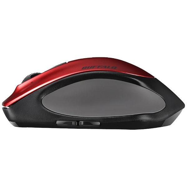 BUFFALO(バッファロー) ワイヤレスBlueLEDマウス［Bluetooth 3.0・Android／Mac／Win］　BSMBB500Lシリーズ 静音　Lサイズ （5ボタン・レッド）　BSMBB500LRD | BUFFALO | 02