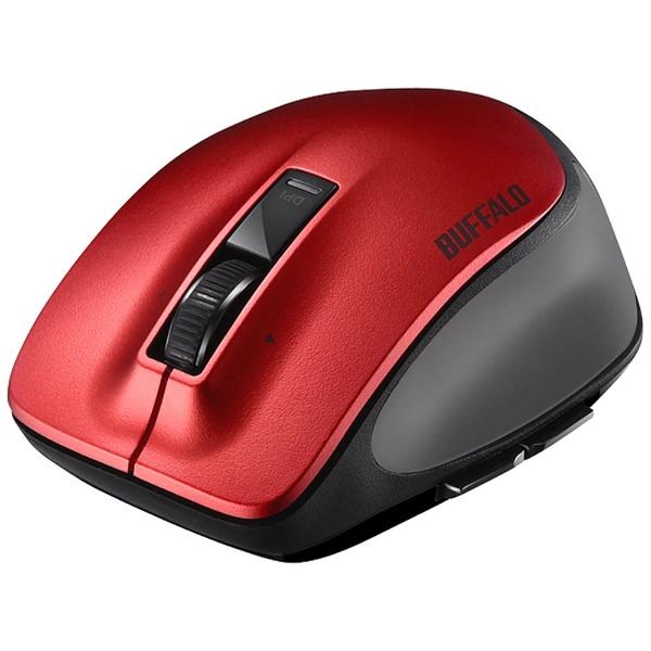 BUFFALO(バッファロー) ワイヤレスBlueLEDマウス［Bluetooth 3.0・Android／Mac／Win］　BSMBB500Mシリーズ 静音　Mサイズ （5ボタン・レッド）　BSMBB500MRD | BUFFALO | 01