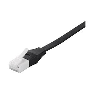 BUFFALO(バッファロー) ツメの折れないLANケーブル カテゴリー6A ストレート フラットタイプ （ブラック・10m）　BCLS6AF100BK 【864】 | BUFFALO