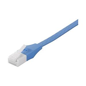BUFFALO(バッファロー) ツメの折れないLANケーブル カテゴリー6A ストレート フラットタイプ （ブルー・10m）　BCLS6AF100BL | BUFFALO